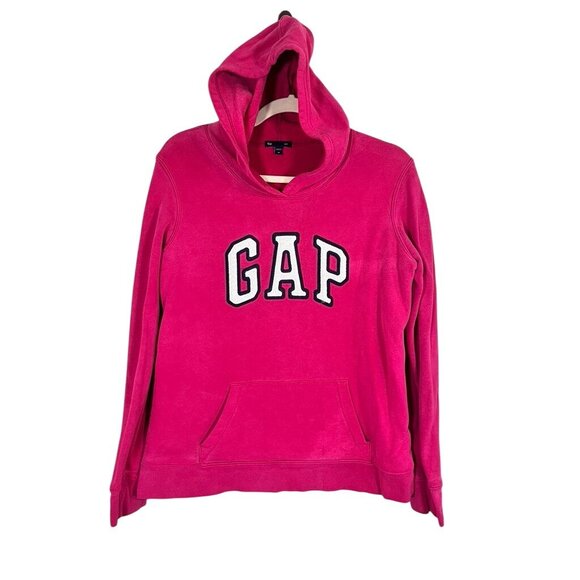 Retro Hoodie Sweatshirt Gap Pink M Preppy Classic Chic Y2K Grunge Neutral 90s - Picture 1 of 9